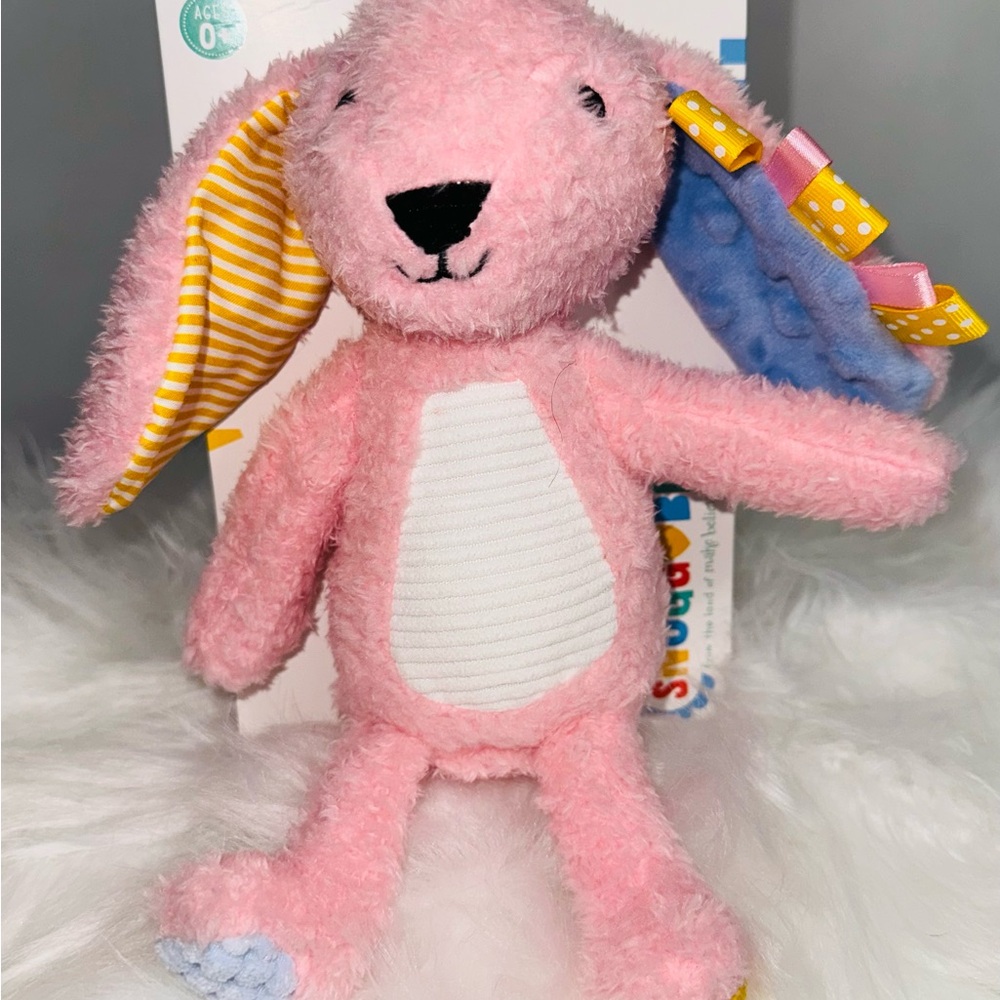 Just in time for Easter,  🐰🐇🐣 Pink Plush Bunny with Ribbon Ears
